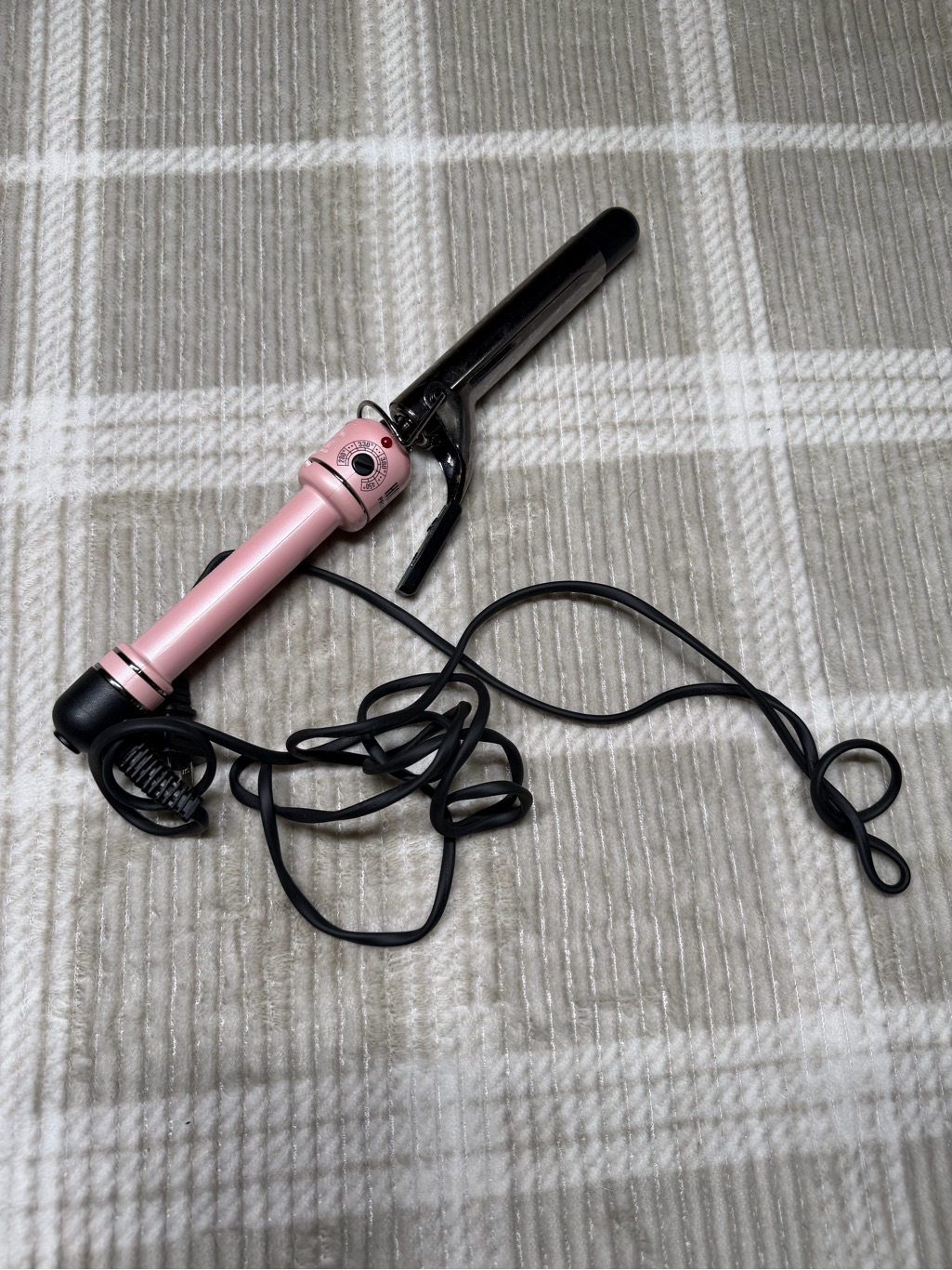 Pink Curling Iron Hair Styling Wand  Women Accessories